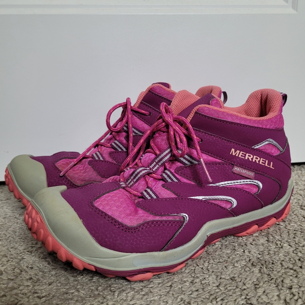 Merrell Pink & Orange Vegan Waterproof Hiking Sneakers